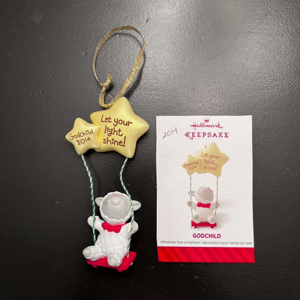 Hallmark 2014 Godchild Sheep Ornament